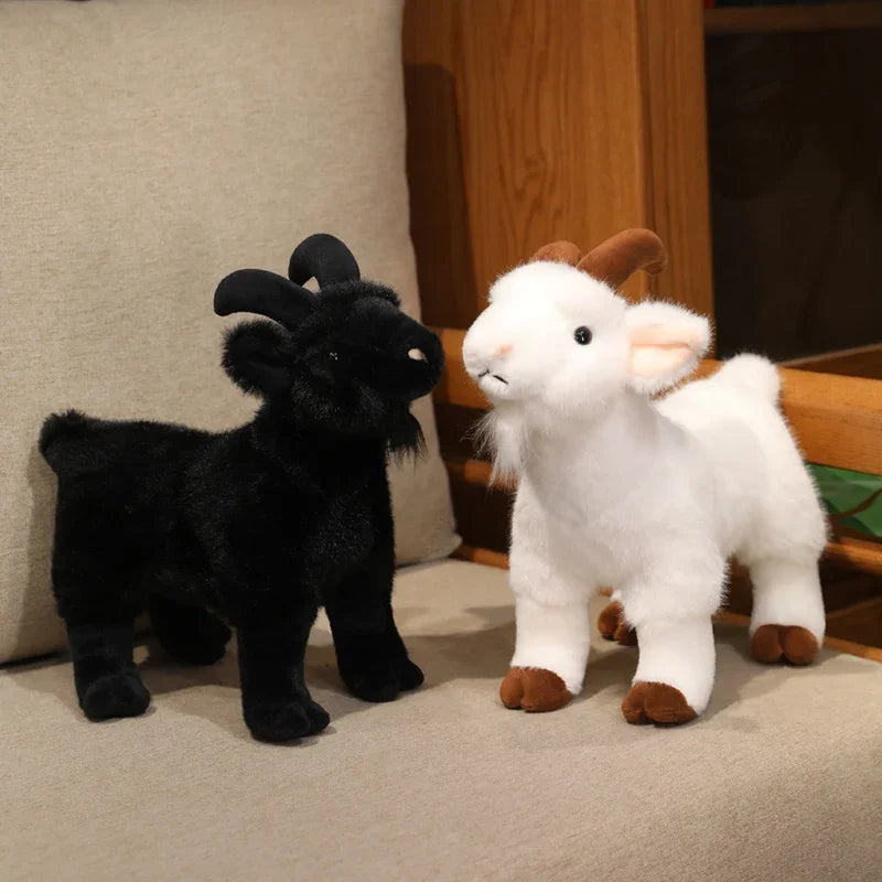 Black and White Plush Goat Toys