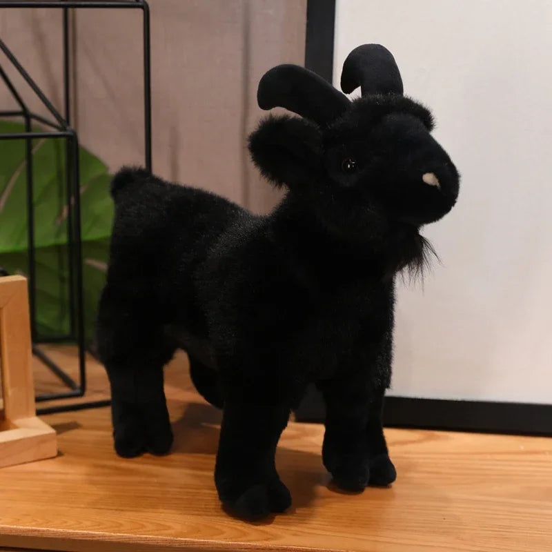 Black and White Plush Goat Toys