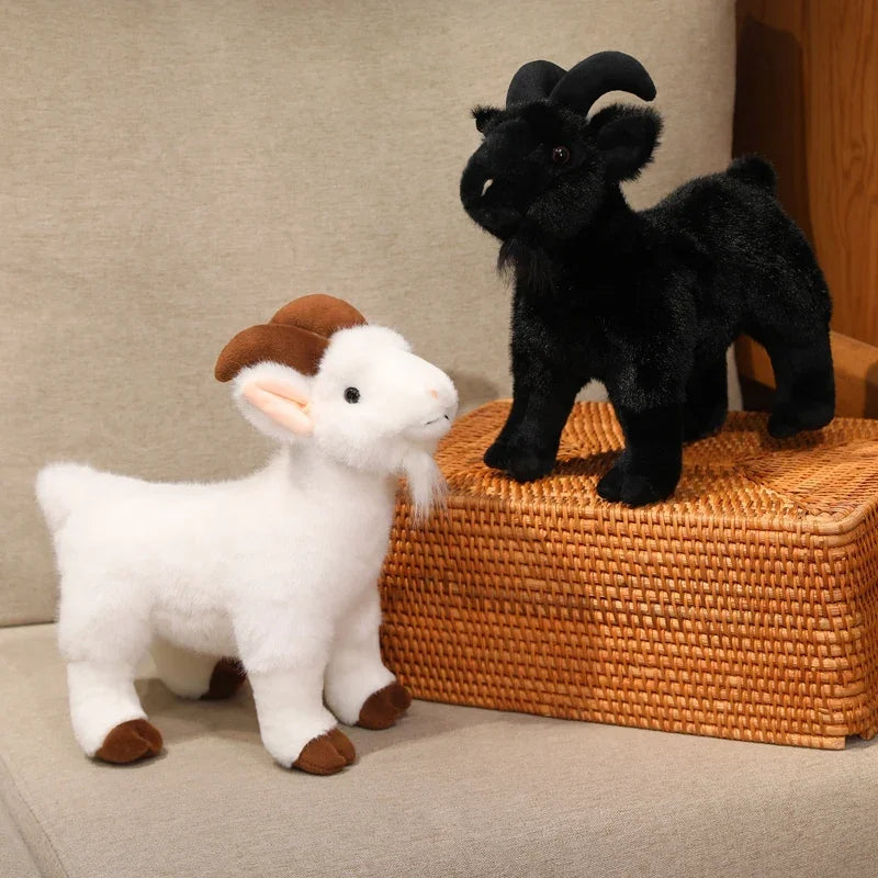 Black and White Plush Goat Toys