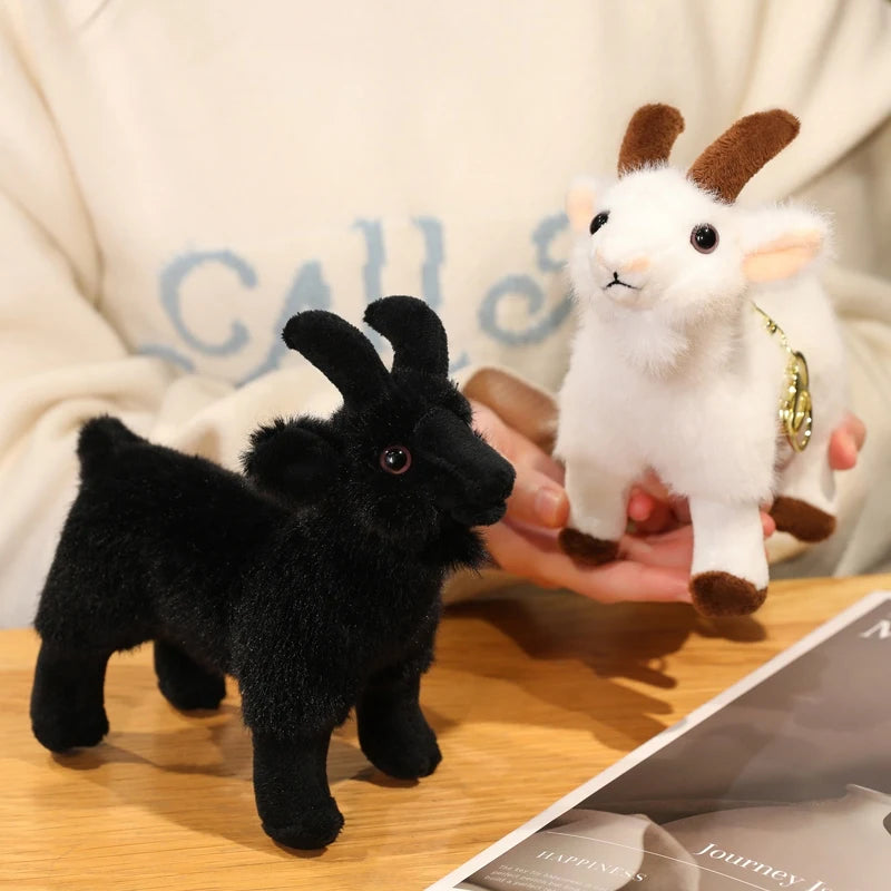 Black and White Plush Goat Toys