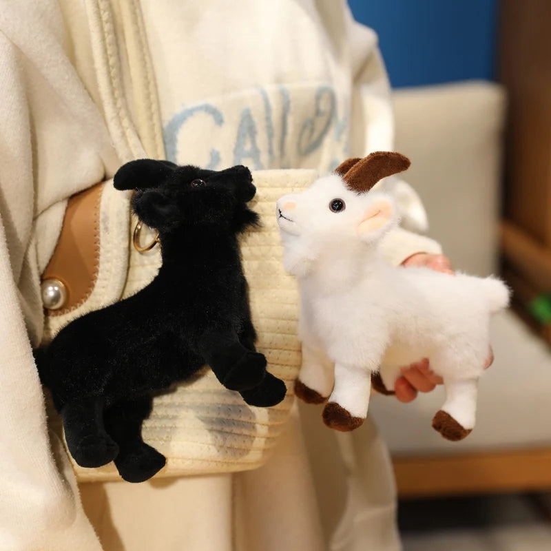 Black and White Plush Goat Toys