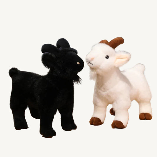 Black and White Plush Goat Toys